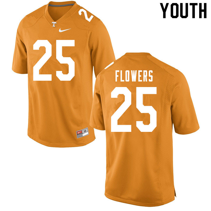 Youth #25 Trevon Flowers Tennessee Volunteers College Football Jerseys Sale-Orange
